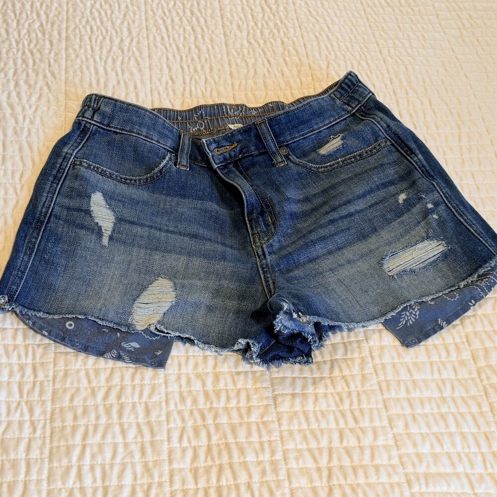 aerie demin shorts size: S